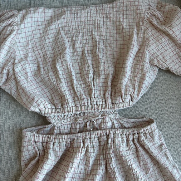 Zara Beige Checkered Mini Dress - Picture 6 of 6